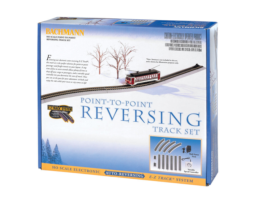 Bachmann HO 44547 Nickel Silver Rail/Gray Roadbed E-Z Track Reversing System - Set