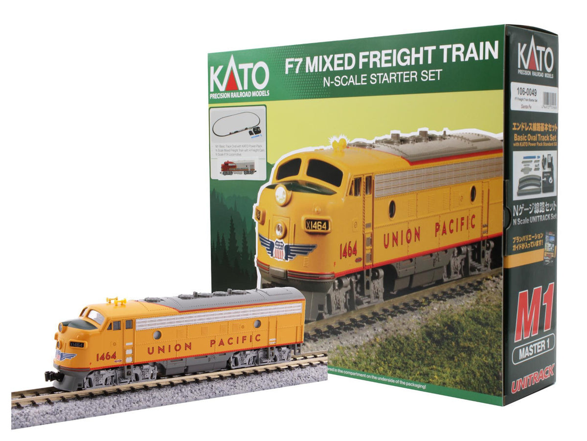 Kato N 106-0050 DCC Ready Freight Train Starter Set with Union Pacific EMD F7