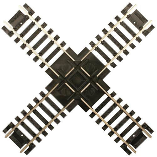 Atlas HO 176 Code 100 Nickel-Silver Rail Black Ties Custom-Line Crossing 90-Degrees - 6" - 1 Piece