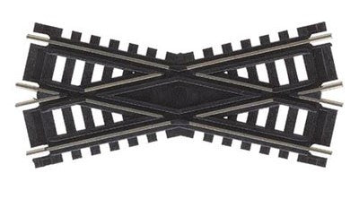 Atlas HO 172 Code 100 Nickel-Silver Rail Black Ties Custom-Line Crossing 25-Degree - 4-1/2" - 1 Piece