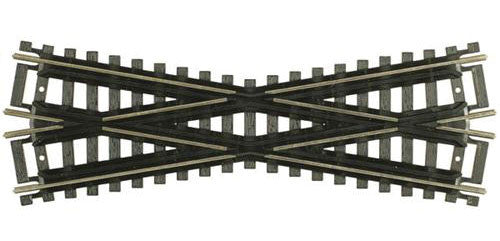 Atlas HO 171 Code 100 Nickel-Silver Rail Black Ties Custom-Line Crossing 19-Degree - 6" - 1 Piece