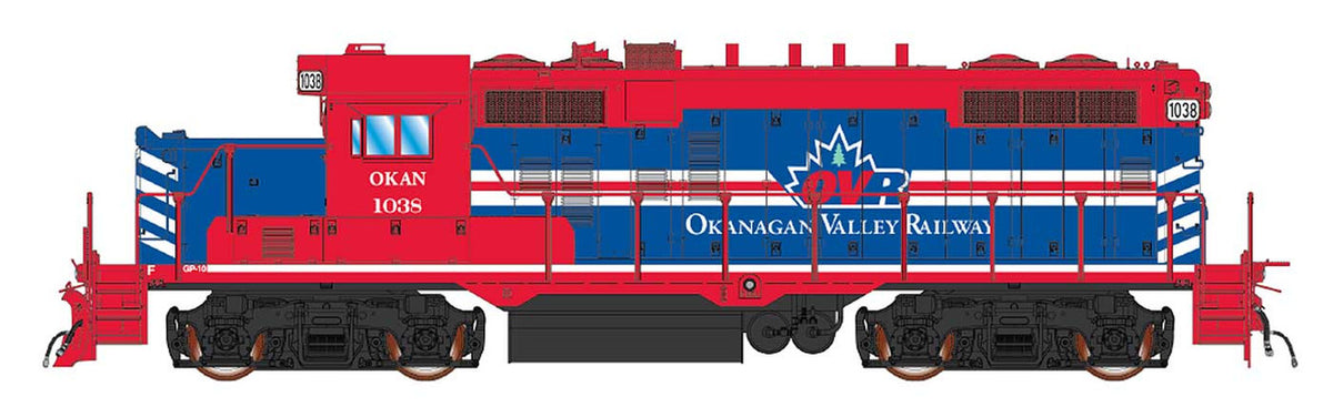 Intermountain HO 49821S-02 DCC/ESU LokSound V5 Equipped Paducah GP10 Locomotive Okanagan Valley Railway OKAN #1049