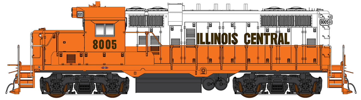 Intermountain HO 49872-01 DCC/ESU LokPilot Equipped Paducah GP10 Locomotive Illinois Central 'Inset Headlight' IC #8005