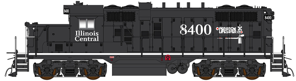 Intermountain HO 49873-04 DCC/ESU LokPilot Equipped Paducah GP10 Locomotive Illinois Central 'Death Star Logo' OLS IC #8413