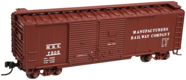 Atlas Trainman N 50001277 40' Double Door Box Car Manufacturers Railway MRS #7505