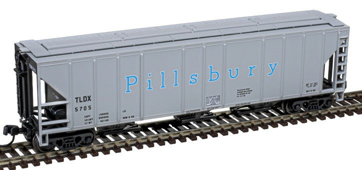 Atlas Master N 50006795 PS-2 4427 3-Bay Covered Hopper Pillsbury TLDX #5704