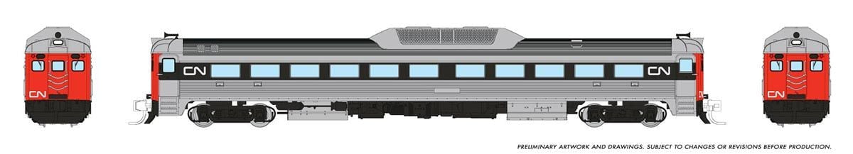 Rapido Trains Inc N 516006 DCC Ready Budd RDC-1 Phase 2 Canadian National 'CN Noodle' Scheme