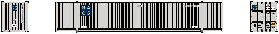 Jacksonville Terminal Company N 535039 53' High Cube Container UMAX patch ex NACS 2-Pack