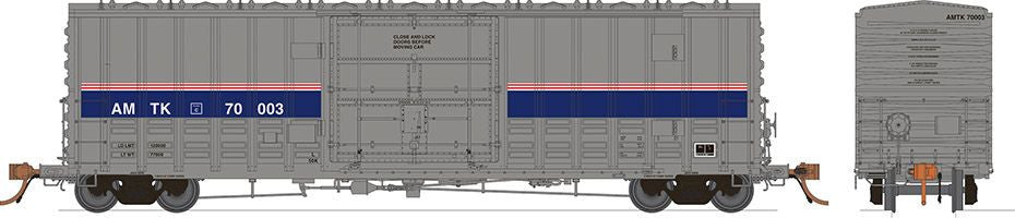 Rapido Trains Inc N 537007A PC&F B-100-40 Boxcar Amtrak Phase VI AMTK - Single Car