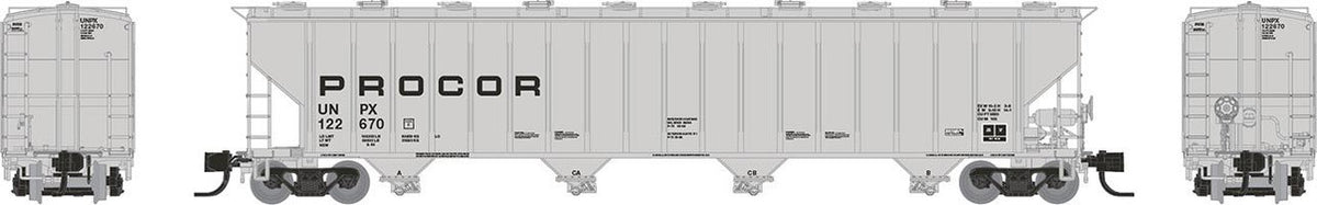 Rapido Trains Inc N 560005A Procor 5820 Covered Hopper Procor LTD. Low Black Solid UNPX - Single Car