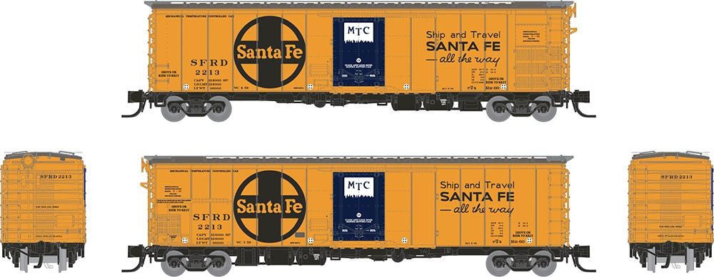 Rapido Trains Inc N 561008A Santa Fe Class RR-60 Mechanical Reefer 'Santa Fe All The Way' Slogan SFRD Single Car