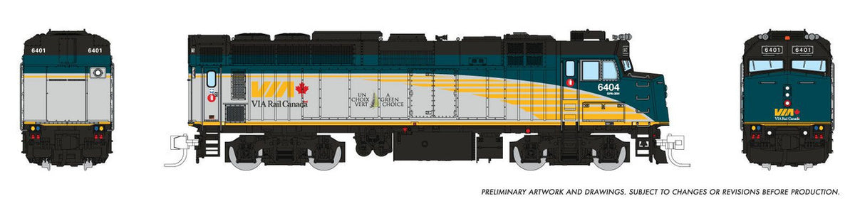 Rapido Trains Inc N 582511 DCC/ESU LokSound V5 Equipped GMD F40PH-2D Locomotive VIA Rail 'Renaissance' Scheme #6432