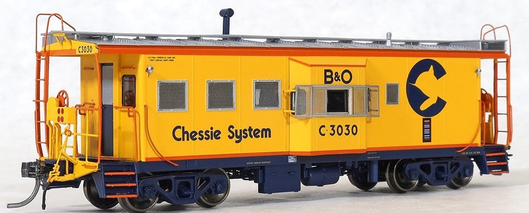 Tangent Scale Models HO 60029-04 International Car Company B&O Class I-18 Steel Bay Window Caboose Chessie System  '1973+ Repaint Version 2' B&O #C3036