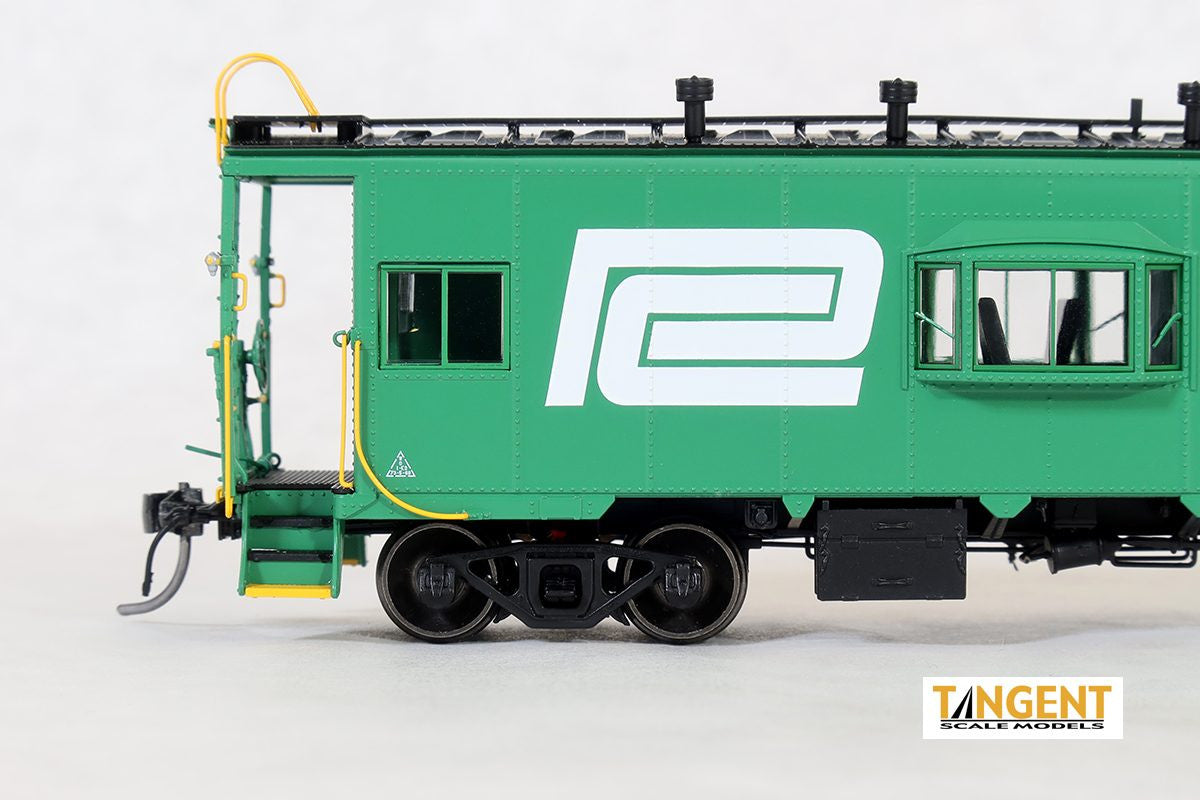 Tangent Scale Models HO 60124-01 DSI/SLCC Bay Window Caboose Penn Central Green Repaint Large Logo 1968+ PC #21519