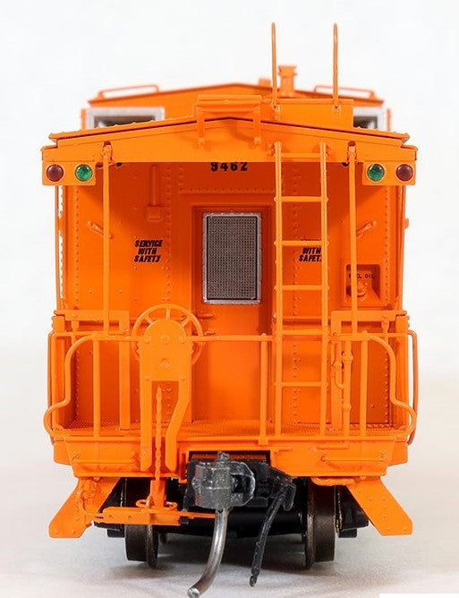 Tangent Scale Models HO 60210-04 IC Centralia Shops Steel Wide-Vision Caboose Illinois Central 'Original Orange Split Rail 1970' IC #9469
