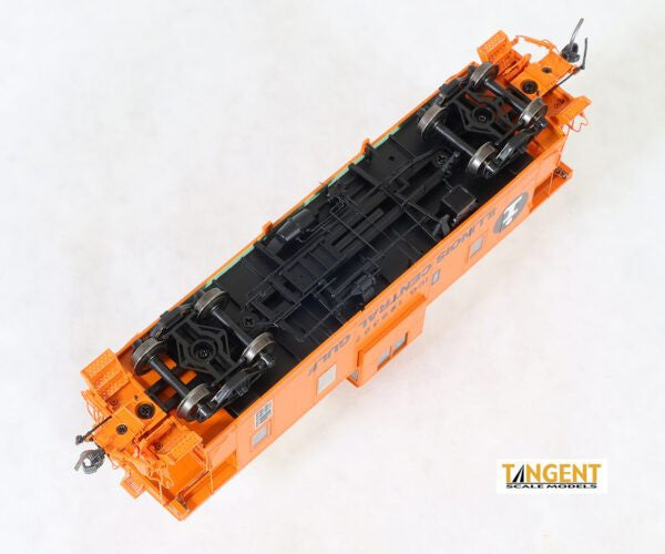 Tangent Scale Models HO 60211-02 IC Centralia Shops Steel Wide-Vision Caboose Illinois Central Gulf 'Orange I-Ball Repaint 1974+' ICG #199407