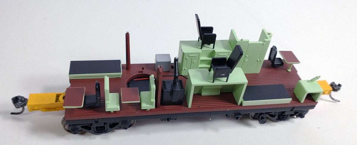 Tangent Scale Models HO 60313-03 ICC Wide Vision Cupola Caboose Fort Worth & Denver FW&D 'Delivery 1971 w/ Red-Green Lights' BN #167