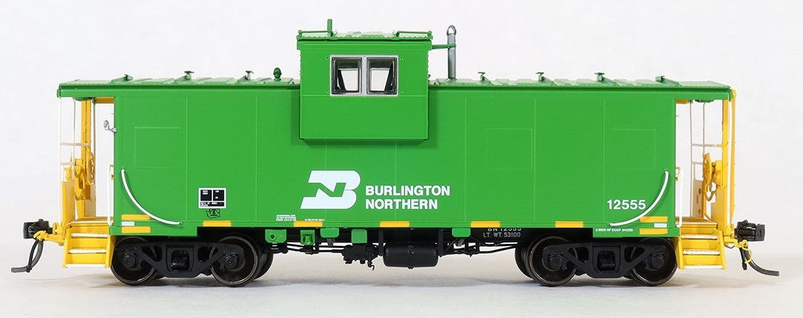 Tangent Scale Models HO 60317-01 ICC Wide Vision Cupola Caboose Burlington Northern 'WFE Rebuild 2017+ Era w/ FRA Light' BN #12555