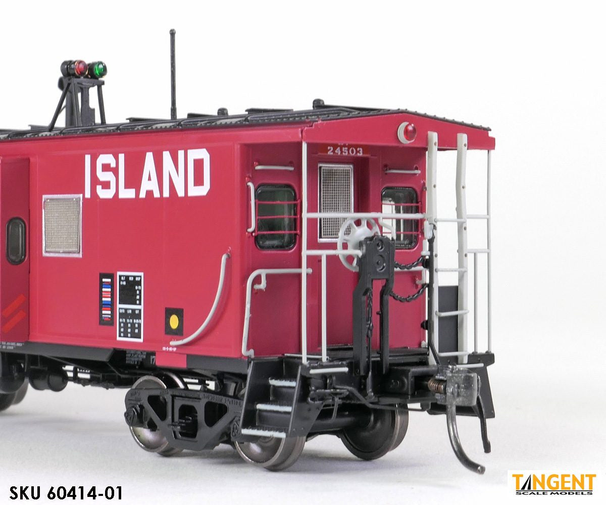 Tangent Scale Models HO 60414-01 ICC Bay Window Caboose Chicago & Northwestern Lease 1980+ w/ FRA Red Light UP #24503