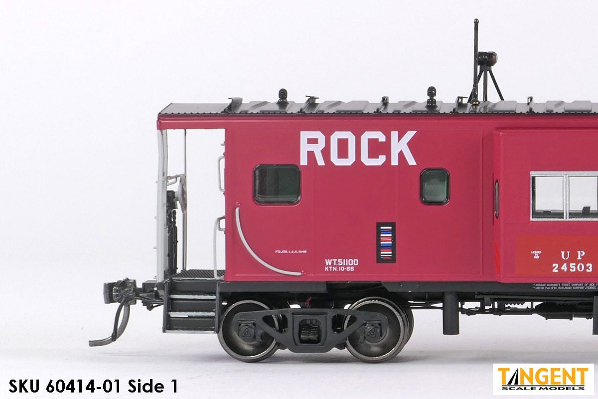 Tangent Scale Models HO 60414-01 ICC Bay Window Caboose Chicago & Northwestern Lease 1980+ w/ FRA Red Light UP #24503