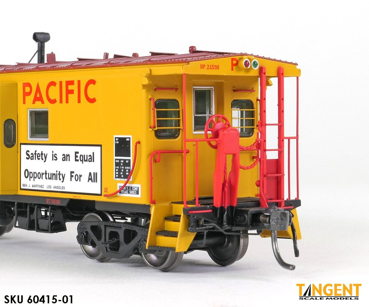 Tangent Scale Models HO 60415-02 ICC Bay Window Caboose Union Pacific 1981+ 'Equal Opportunity for All' w/ Red-Green Lights UP #24592