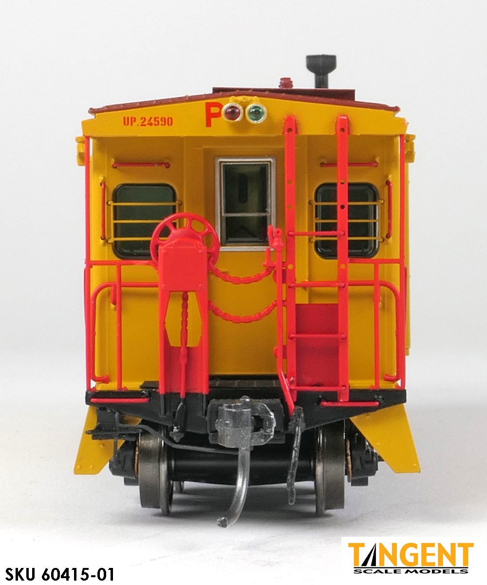 Tangent Scale Models HO 60415-01 ICC Bay Window Caboose Union Pacific 1981+ 'Equal Opportunity for All' w/ Red-Green Lights UP #24590