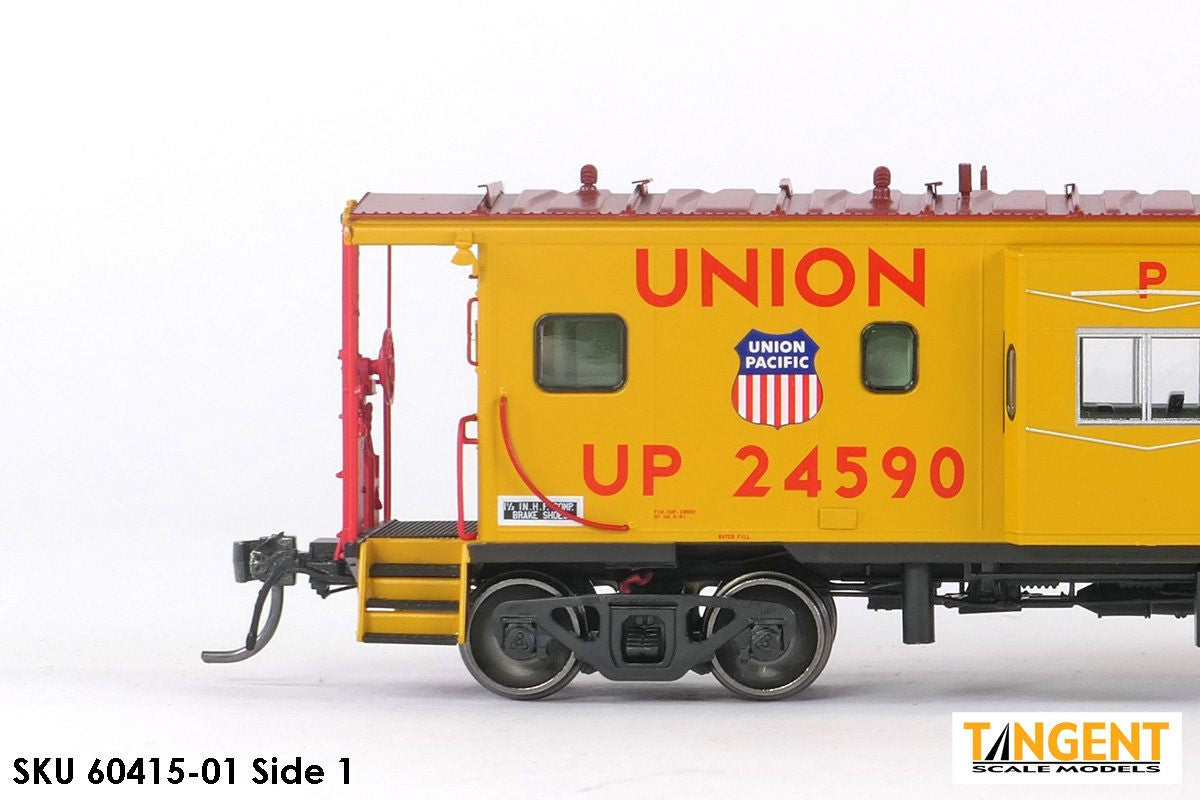 Tangent Scale Models HO 60415-01 ICC Bay Window Caboose Union Pacific 1981+ 'Equal Opportunity for All' w/ Red-Green Lights UP #24590