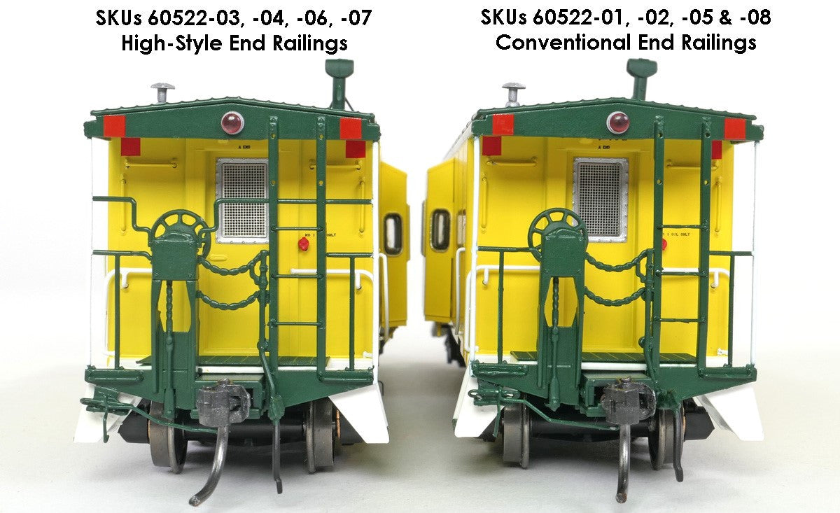 Tangent Scale Models HO 60522-01 ICC CNW Bay Window Caboose Chicago & Northwestern Zito Yellow - 'We Originated Safety First' 1981+ CNW #11152