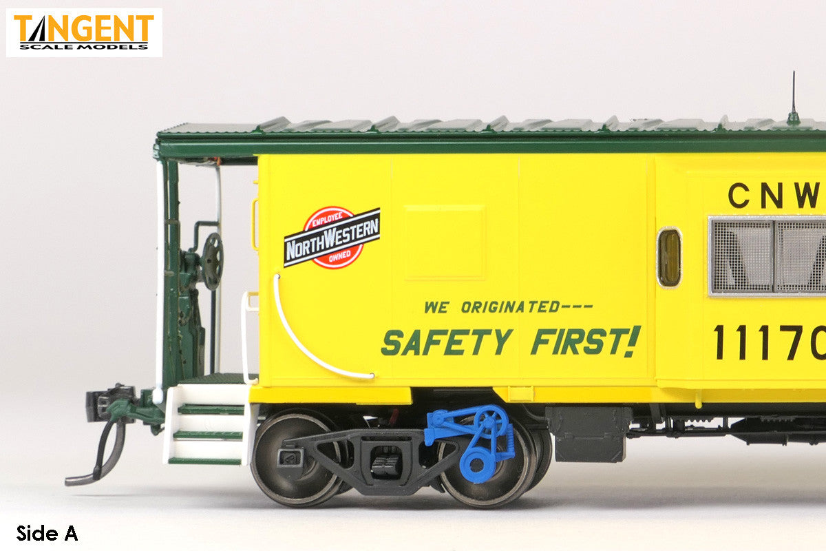 Tangent Scale Models HO 60522-01 ICC CNW Bay Window Caboose Chicago & Northwestern Zito Yellow - 'We Originated Safety First' 1981+ CNW #11152