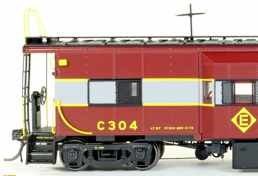 Tangent Scale Models HO 60712-01 Erie ICC Bay Window Caboose Erie Lackawanna 'Gray & Maroon 11-1973' EL #C304