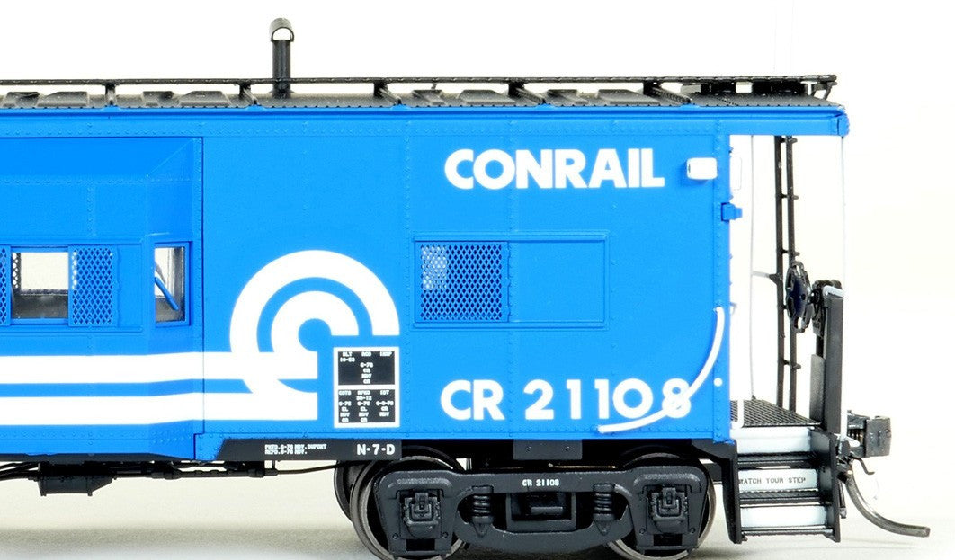 Tangent Scale Models HO 60713-01 Erie ICC Bay Window Caboose Conrail N7D 'Blue Repaint 6-1976' CR #21108