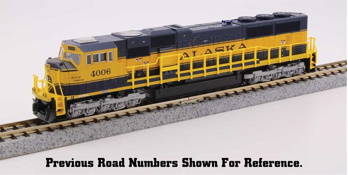 Kato N 176-6410-LS-DMW with DCC/ESU LokSound V5 EMD SD70MAC Locomotive w/Nose Headlight Alaska Railroad ARR #4003 'Spirit of Moose Pass'
