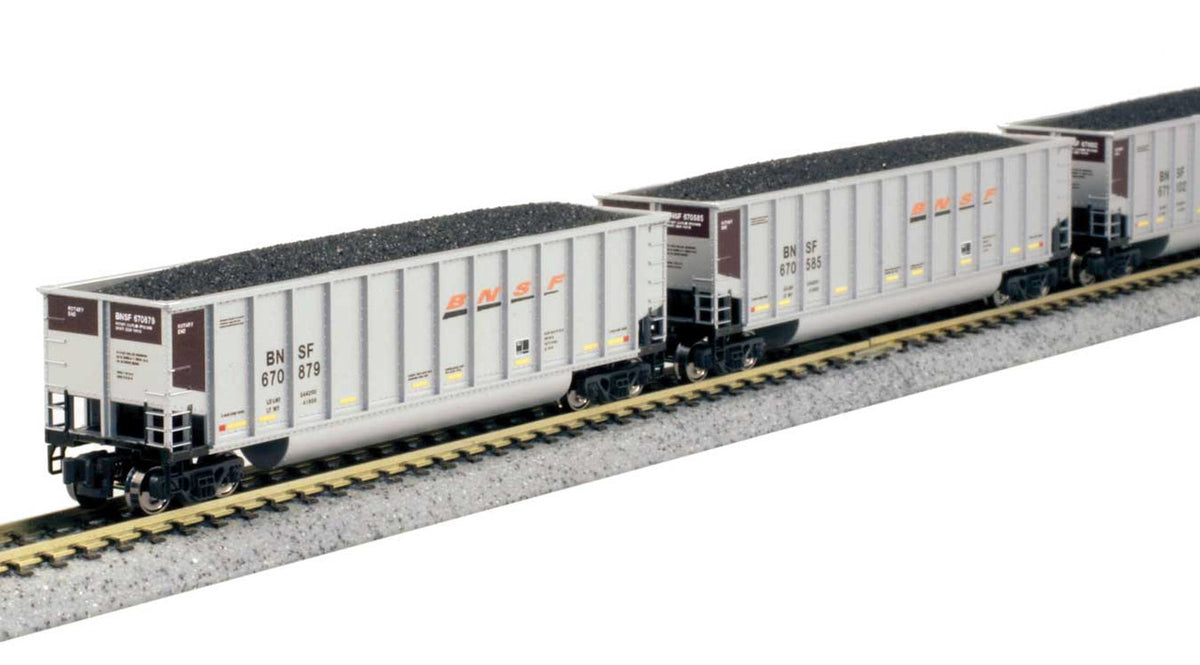 Kato N 106-4633 BethGon Coalporter BNSF Railway 'Swoosh Logo' 8-Car Set