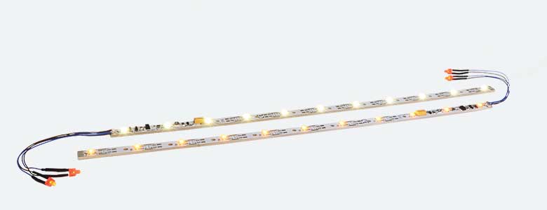 ESU DCC 50709 Digital LED lighting strip with integrated Digital decoder and taillight 255mm 11 LEDs Yellow Interior Light