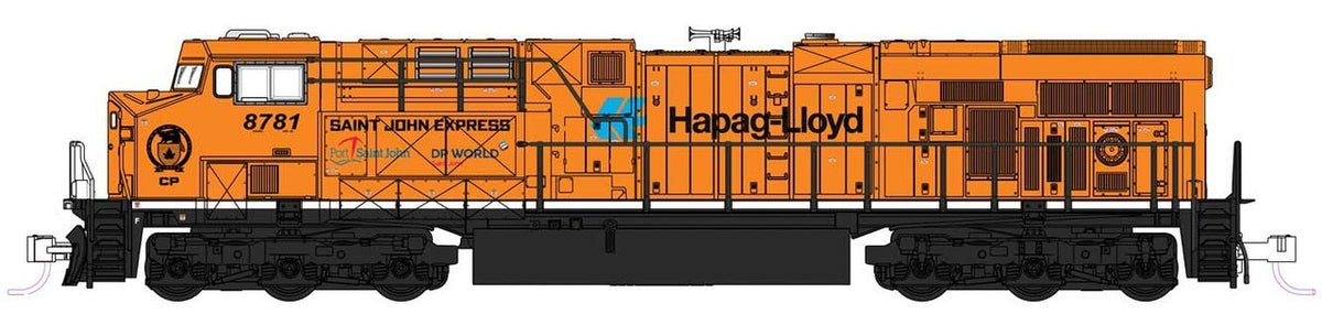 Kato N 176-8961 DCC Ready GE ES44AC GEVO Locomotive Canadian Pacific #8781 'Hapag-Lloyd'