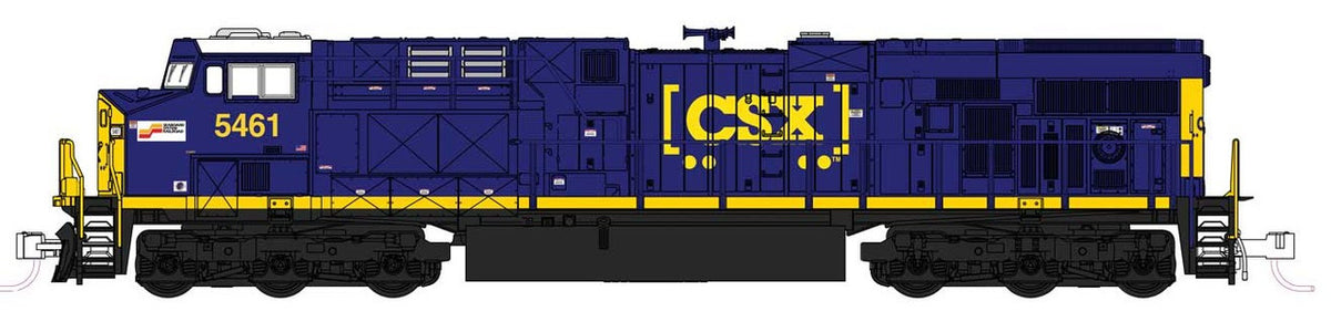 Kato N 176-8963 DCC Ready GE ES40DC GEVO Locomotive CSX #5461 'Seaboard System'
