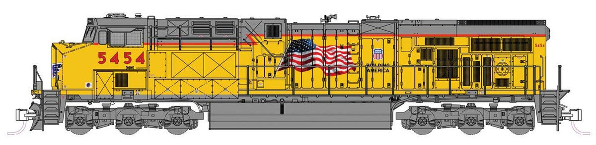 Kato N 176-8966-LS-DMW with DCC/ESU LokSound V5 GE ES44AC GEVO Locomotive Union Pacific #5454