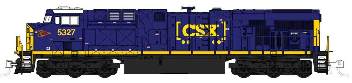 Kato N 176-8962-LS-DMW with DCC/ESU LokSound V5 GE ES40DC GEVO Locomotive CSX #5327 'Western Maryland'