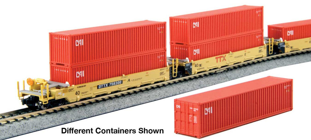 Kato N 106-6212 Gunderson Maxi-I 5-Unit Container Well Cars TTX