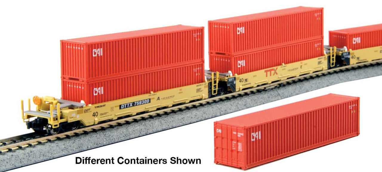 Kato N 106-6212 Gunderson Maxi-I 5-Unit Container Well Cars TTX
