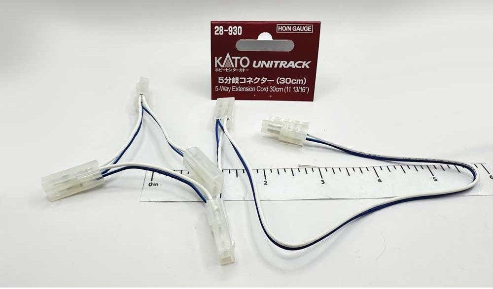 Kato N/HO Unitrack 28-930 5-Way Extension Cord - 35"