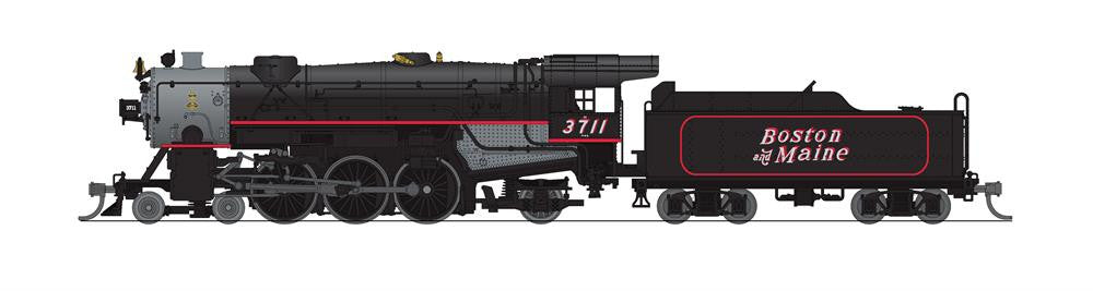 Broadway Limited Imports N 6922 4-6-2 Heavy Pacific Paragon4 Sound/DC/DCC Boston & Maine 'Speed Lettering' B&M #3711
