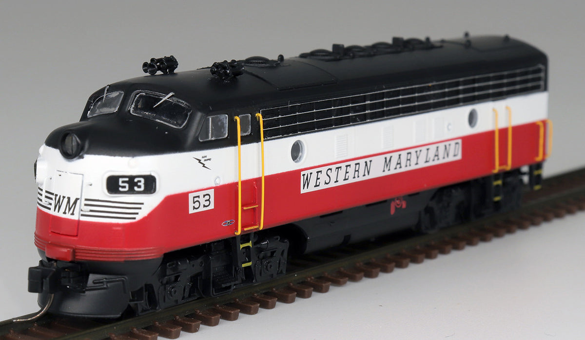 Intermountain N 69294S-04 DCC/ESU LokSound 5 Equipped EMD F7A Locomotive Western Maryland 'Circus Scheme' WM #7157