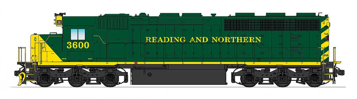 Intermountain N 69589-01 DCC Ready EMD SD45-2 Locomotive Reading Blue Mountain & Northern no anti-climber RBMN #3600