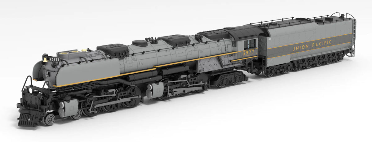 Broadway Limited Imports N 6985 UP Challenger 4-6-6-4 Paragon4 Sound/DC/DCC Smoke #3977 Museum Version Two-tone Gray Oil Tender Wind Wings
