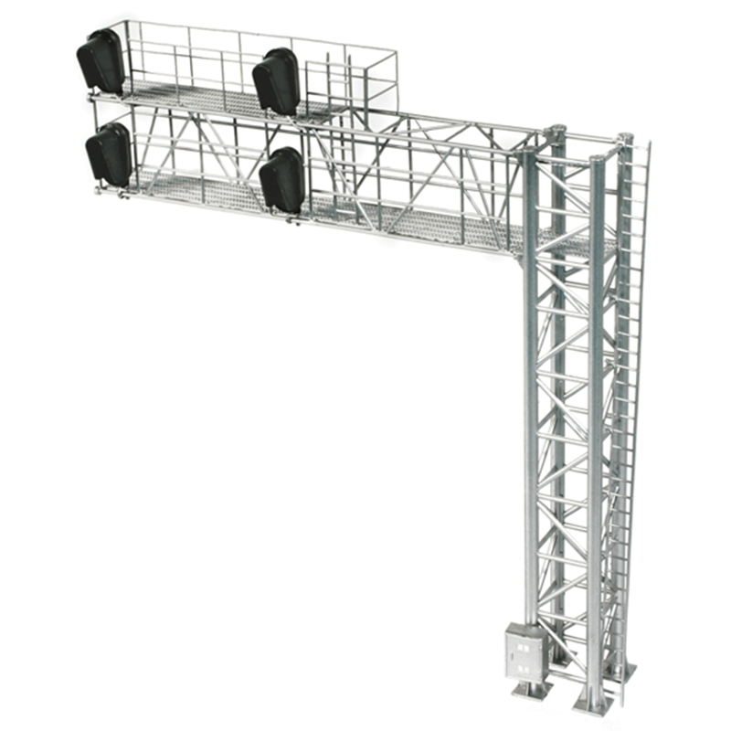 Atlas HO 70000099 Railroad Signal System - Modern Cantilever Bridge 2 Track - 4 Head Right