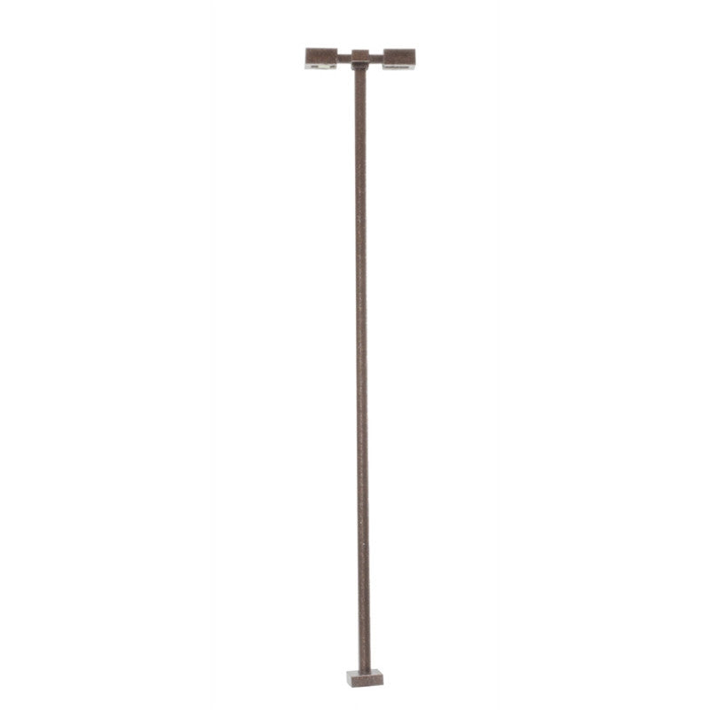 Atlas HO 70000214 Light Fixture Double-Arm Square Bronze Color Cool White LED 30 Scale Feet Tall 3-Pack