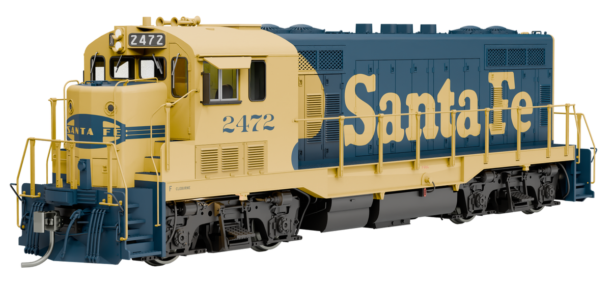 Rapido Trains Inc HO 70120 DCC Ready Santa Fe CF7 Locomotive w/Round Cab AT&SF 'Yellow Warbonnet' #2500