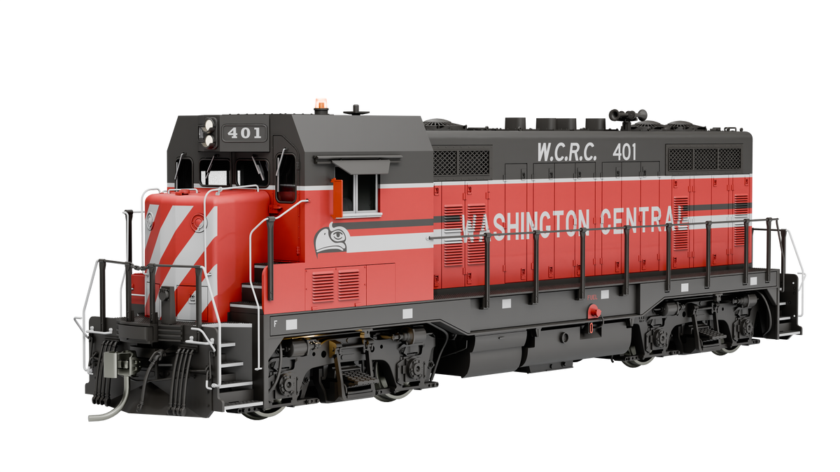 Rapido Trains Inc HO 70131 DCC Ready Santa Fe CF7 Locomotive w/Square Cab Washington Central W.C.R.C #401