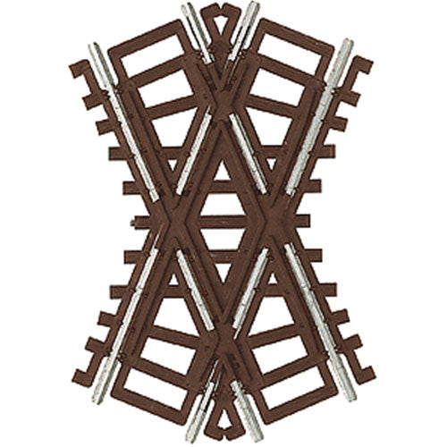 Atlas HO 573 Code 83 Snap Track Nickel-Silver Rail Brown Ties Crossing 25 Degrees - 1-Piece
